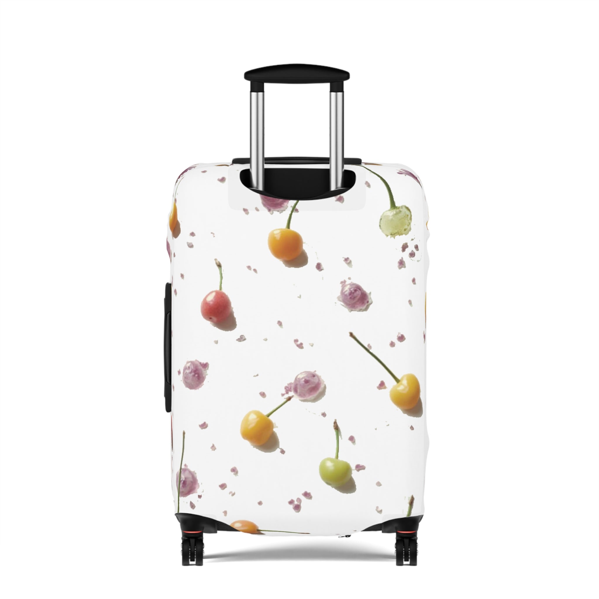 Cherry Splash Luggage Cover — Floral Fruit Travel Protector