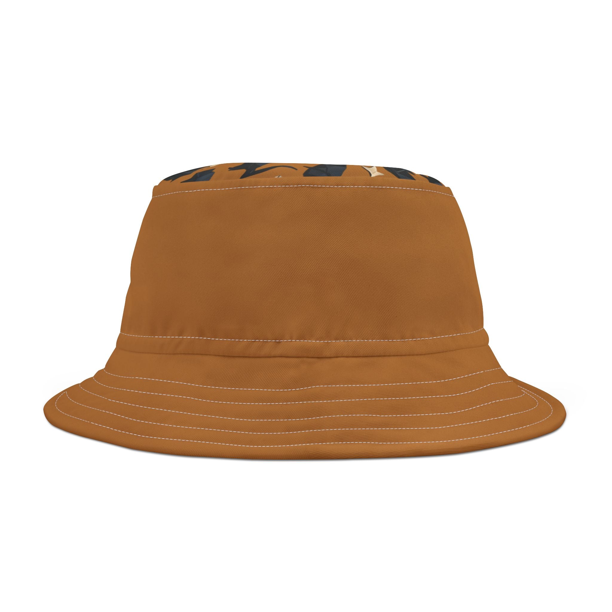 Bucket Hat — Brown Safari Print Casual Sun Hat