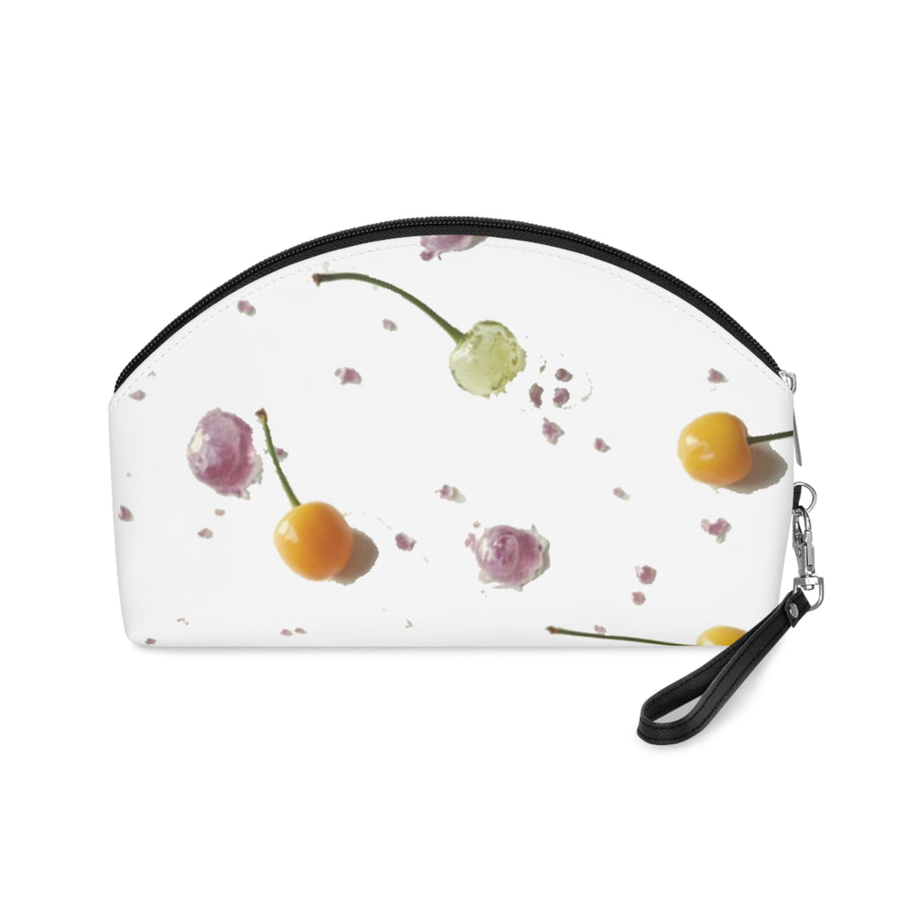 Cherry Blossom Cosmetic Bag — Cute Fruit Print Makeup Pouch