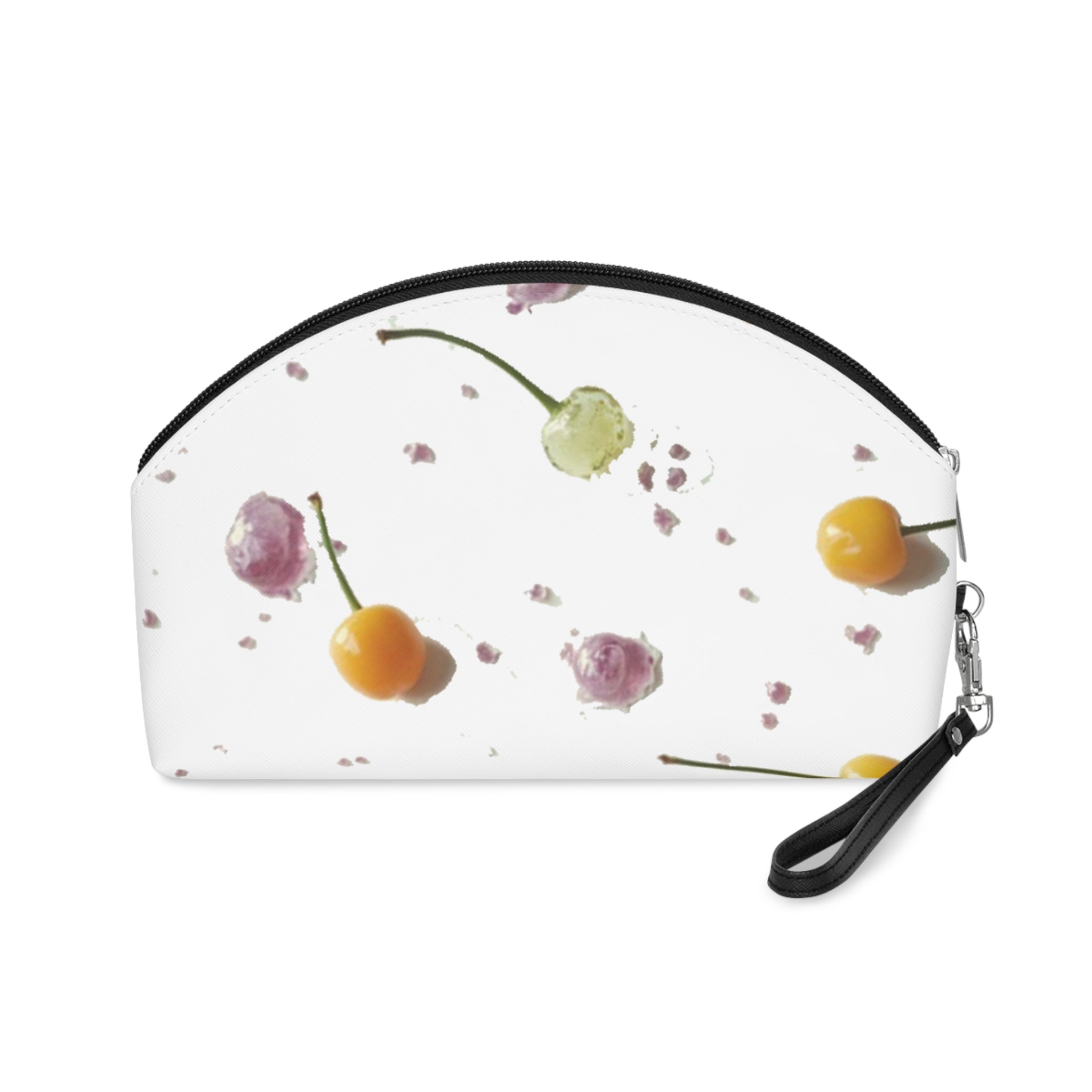 Cherry Blossom Cosmetic Bag — Cute Fruit Print Makeup Pouch