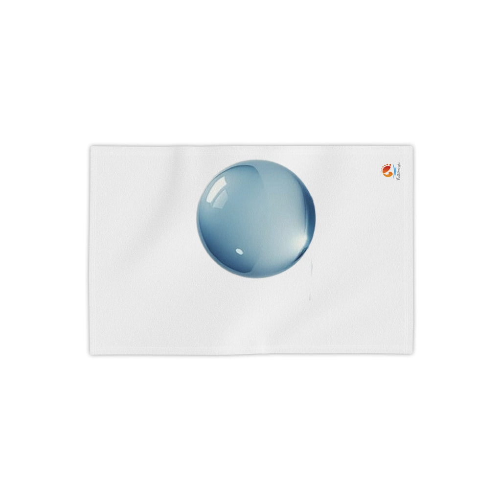 Blue Water Droplet Beach Towel — Minimal Ocean Bubble Design
