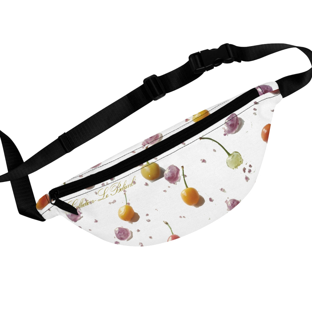 Cherry Blossom Fanny Pack — Floral Fruit Print Waist Bag