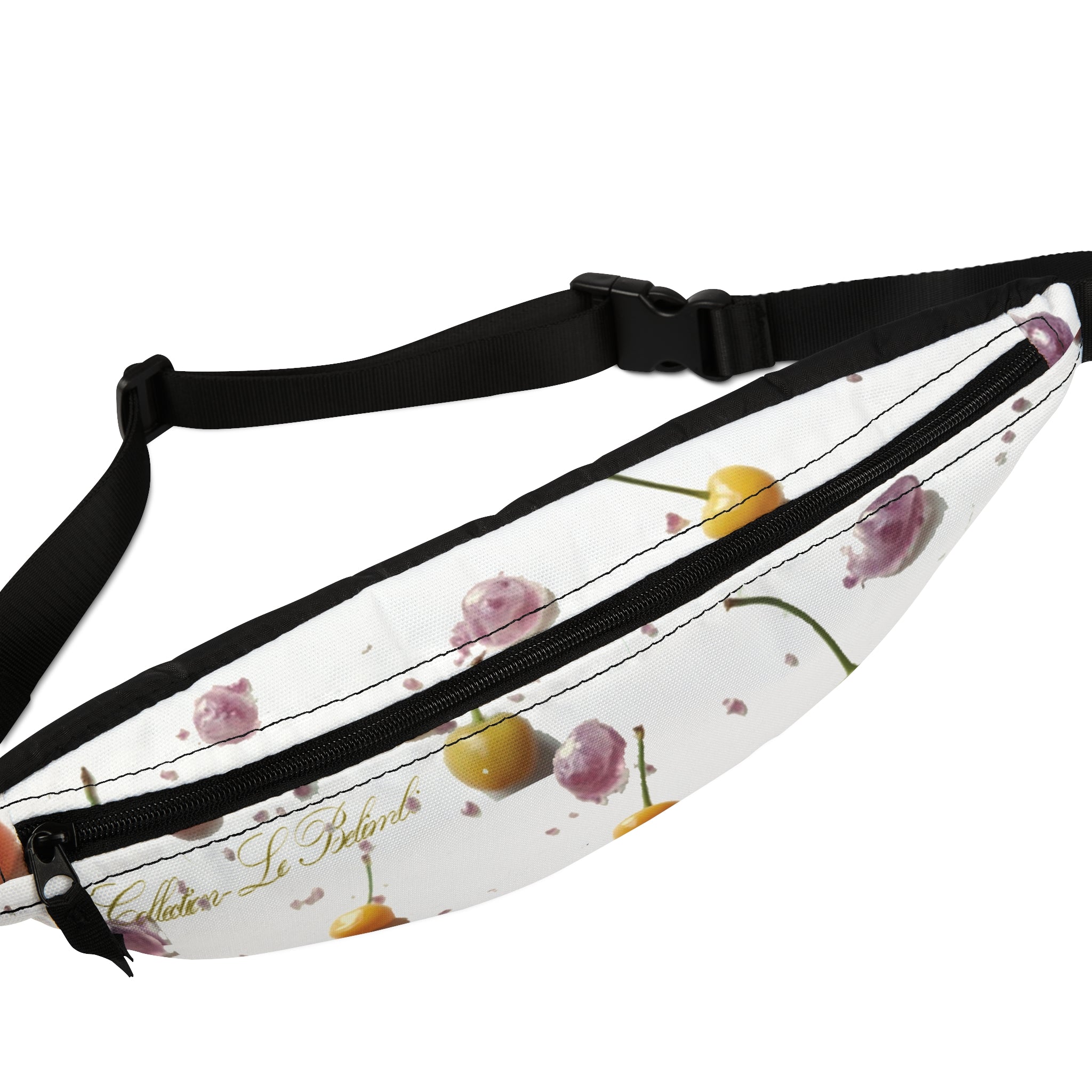Cherry Blossom Fanny Pack — Floral Fruit Print Waist Bag