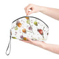 Cherry Blossom Cosmetic Bag — Cute Fruit Print Makeup Pouch