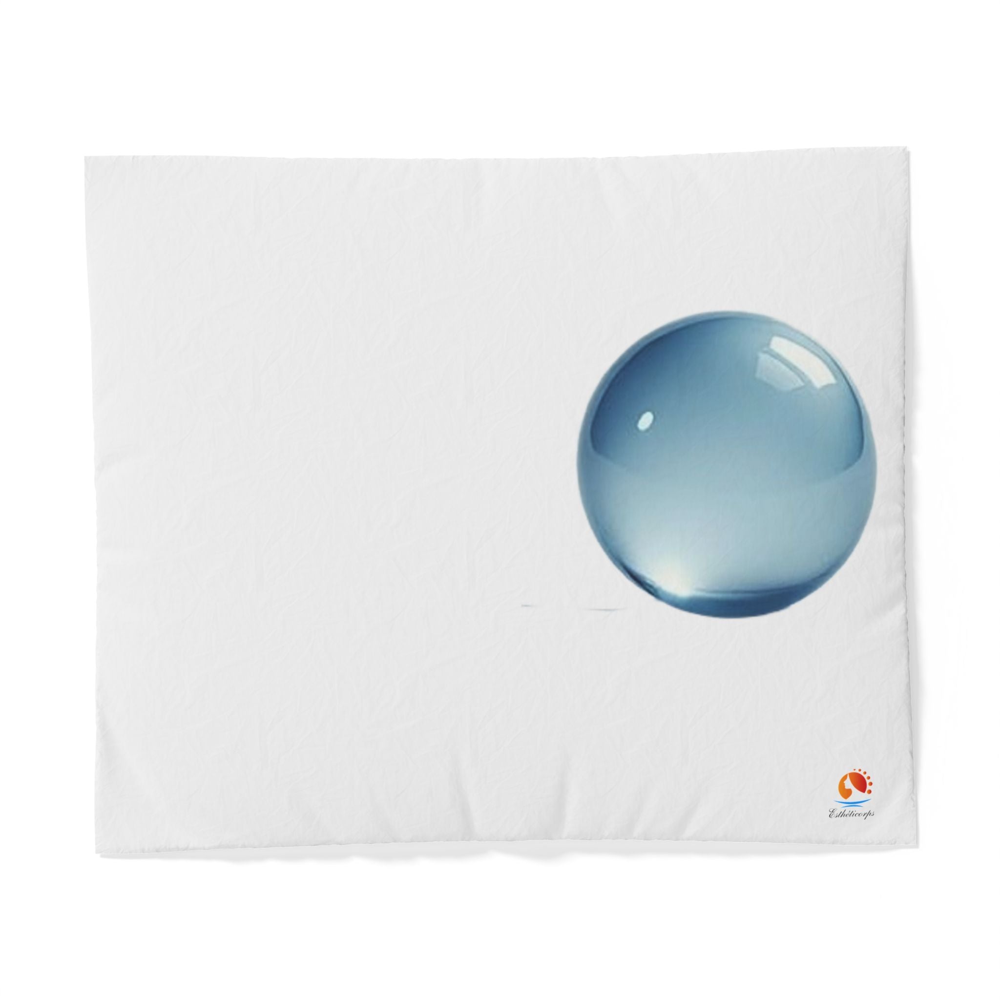 Duvet Cover — Minimal Blue Water Droplet Cotton Duvet Cover