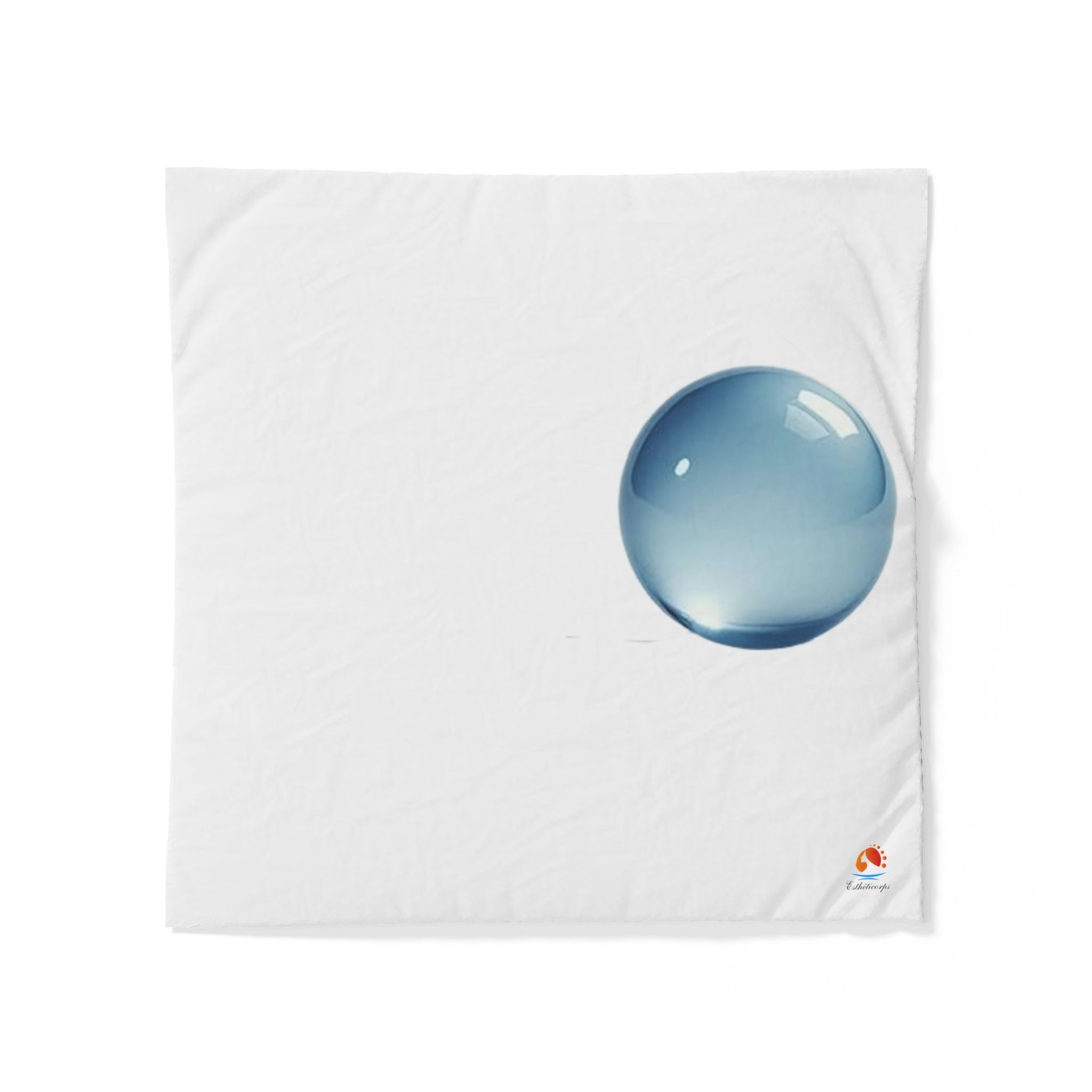 Duvet Cover — Minimal Blue Water Droplet Cotton Duvet Cover
