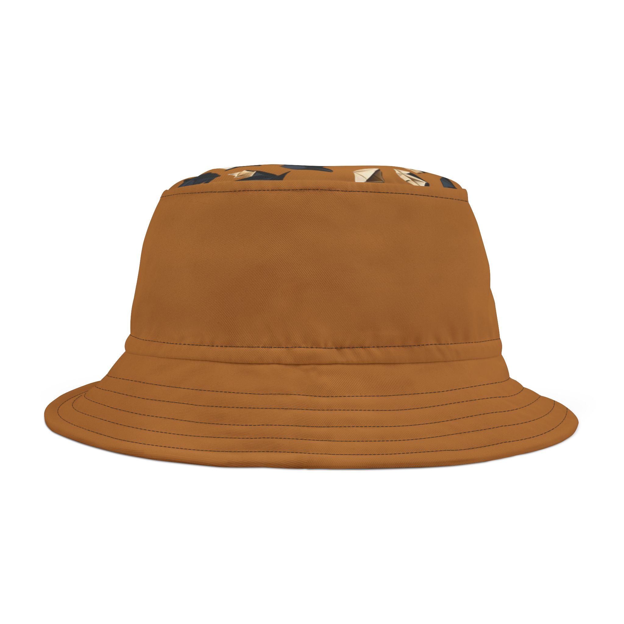Bucket Hat — Brown Safari Print Casual Sun Hat