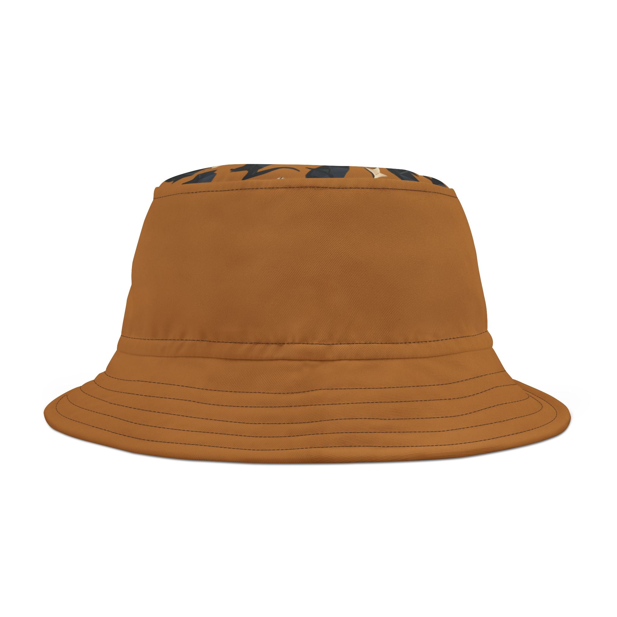 Bucket Hat — Brown Safari Print Casual Sun Hat