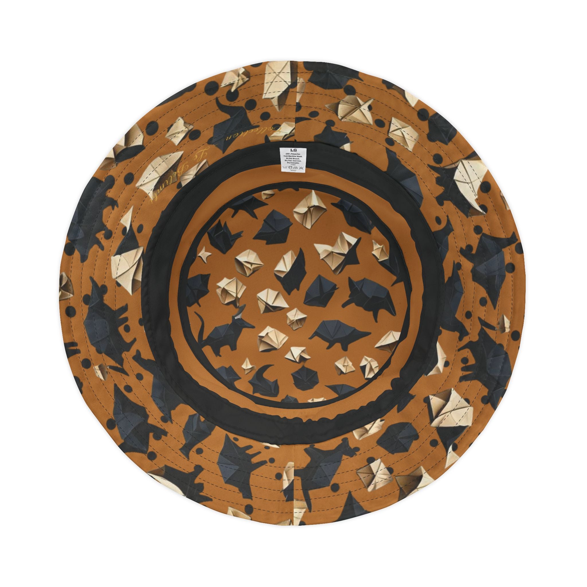 Bucket Hat — Brown Safari Print Casual Sun Hat