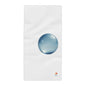 Blue Water Droplet Beach Towel — Minimal Ocean Bubble Design